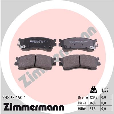 Brake Pad Set, disc brake (Front axle)  Art. 238731601