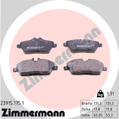 Brake Pad Set, disc brake (Front axle)  Art. 239151751