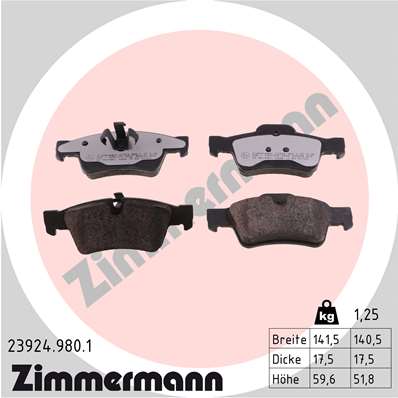 Brake Pad Set, disc brake (Rear axle)  Art. 239249801