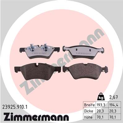 Brake Pad Set, disc brake (Front axle)  Art. 239259101