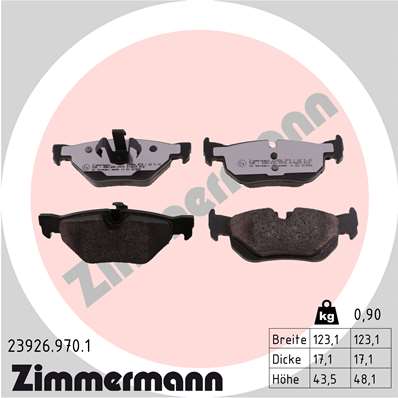 Brake Pad Set, disc brake (Rear axle)  Art. 239269701