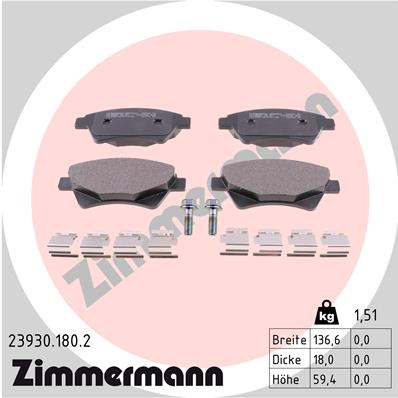 Brake Pad Set, disc brake (Front axle)  Art. 239301802