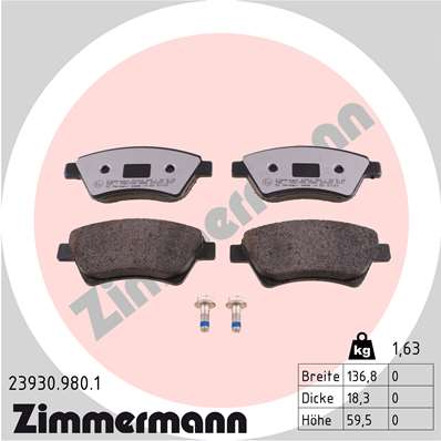 Brake Pad Set, disc brake (Front axle)  Art. 239309801