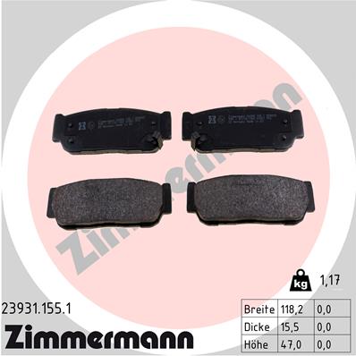 Brake Pad Set, disc brake (Rear axle)  Art. 239311551