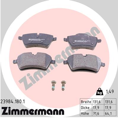 Brake Pad Set, disc brake (Front axle)  Art. 239841801