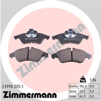 Brake Pad Set, disc brake (Front axle)  Art. 239902051