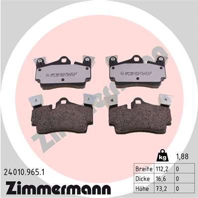 Brake Pad Set, disc brake (Rear axle)  Art. 240109651