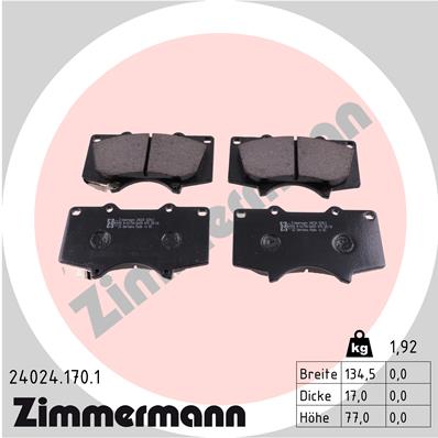 Brake Pad Set, disc brake (Front axle)  Art. 240241701