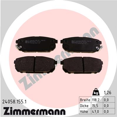 Brake Pad Set, disc brake (Rear axle)  Art. 240581551