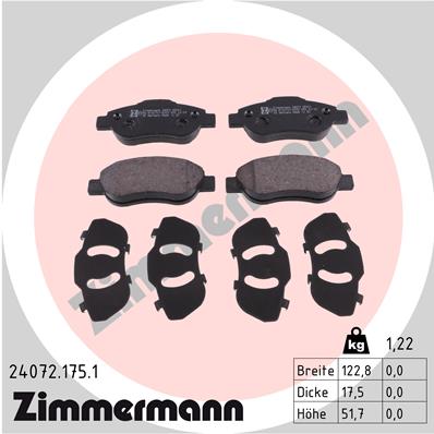 Brake Pad Set, disc brake (Front axle)  Art. 240721751