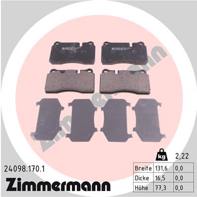 Brake Pad Set, disc brake (Front axle)  Art. 240981701