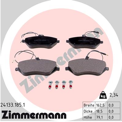 Brake Pad Set, disc brake (Front axle)  Art. 241331851