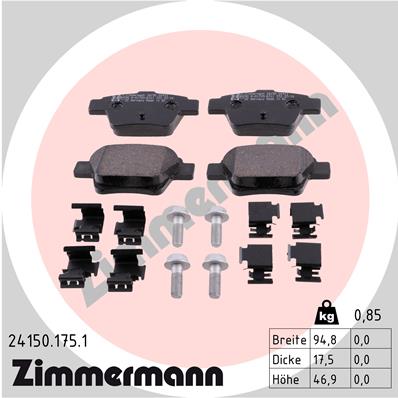 Brake Pad Set, disc brake (Rear axle)  Art. 241501751