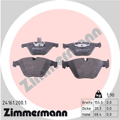 Brake Pad Set, disc brake (Front axle)  Art. 241612001