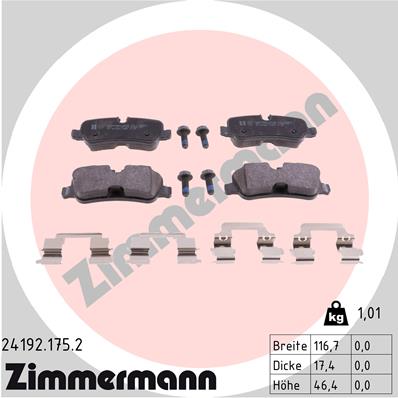 Brake Pad Set, disc brake (Rear axle)  Art. 241921752