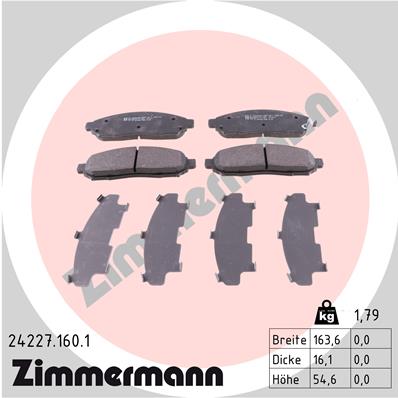 Brake Pad Set, disc brake (Front axle)  Art. 242271601