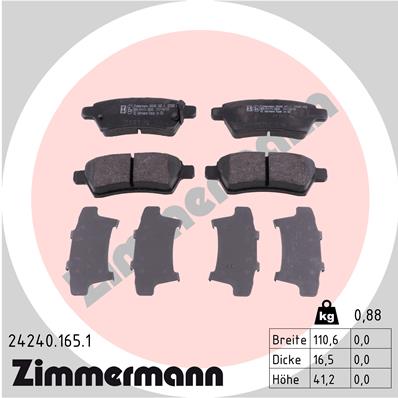 Brake Pad Set, disc brake (Rear axle)  Art. 242401651