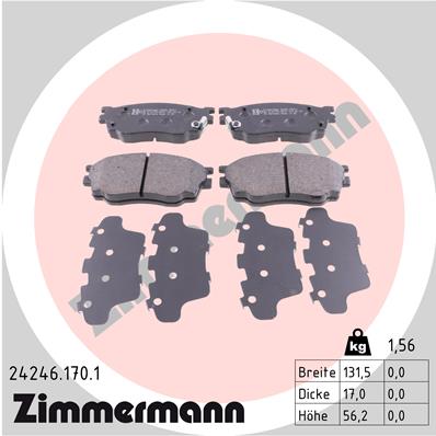 Brake Pad Set, disc brake (Front axle)  Art. 242461701