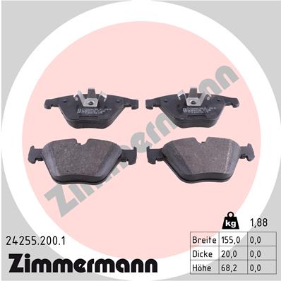 Brake Pad Set, disc brake (Front axle)  Art. 242552001