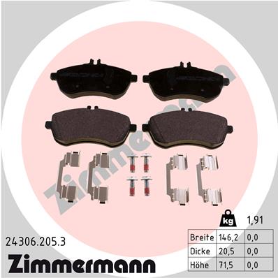 Brake Pad Set, disc brake (Front axle)  Art. 243062053