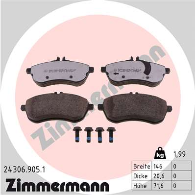 Brake Pad Set, disc brake (Front axle)  Art. 243069051