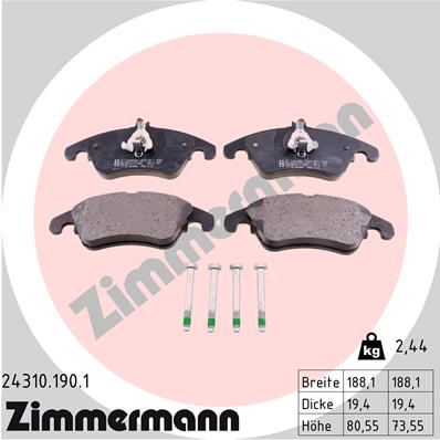 Brake Pad Set, disc brake (Front axle)  Art. 243101901