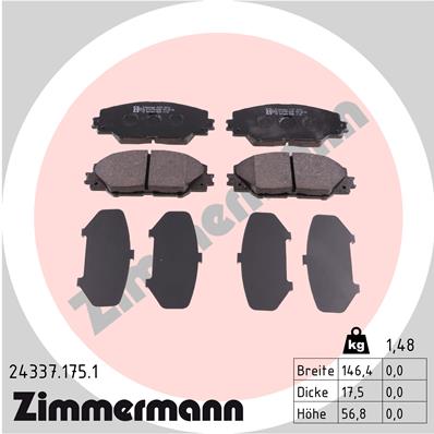 Brake Pad Set, disc brake (Front axle)  Art. 243371751