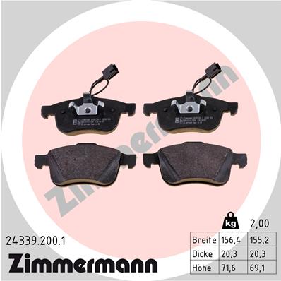 Brake Pad Set, disc brake (Front axle)  Art. 243392001