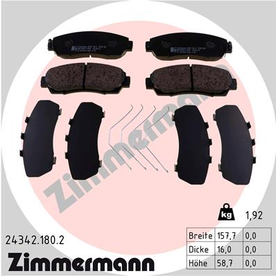 Brake Pad Set, disc brake (Front axle)  Art. 243421802