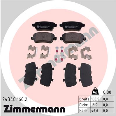 Brake Pad Set, disc brake (Rear axle)  Art. 243481602