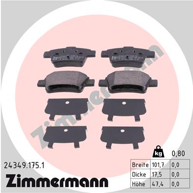 Brake Pad Set, disc brake (Rear axle)  Art. 243491751