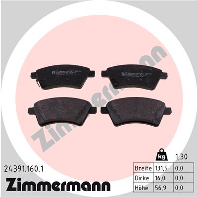 Brake Pad Set, disc brake (Front axle)  Art. 243911601