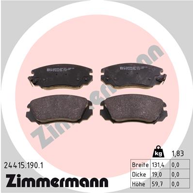 Brake Pad Set, disc brake (Front axle)  Art. 244151901