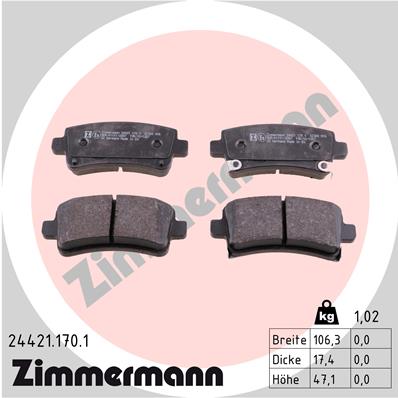 Brake Pad Set, disc brake (Rear axle)  Art. 244211701