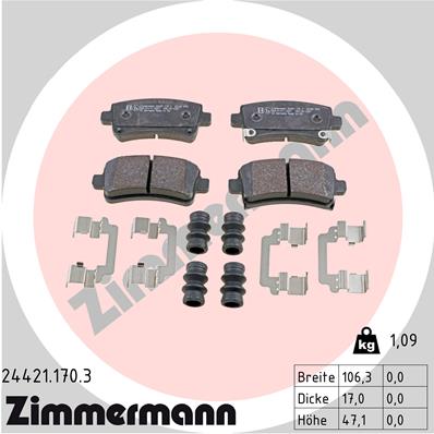 Brake Pad Set, disc brake (Rear axle)  Art. 244211703