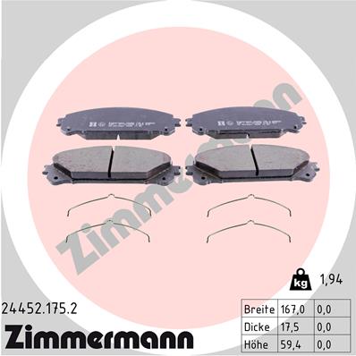 Brake Pad Set, disc brake (Front axle, right)  Art. 244521752