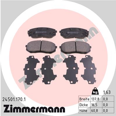 Brake Pad Set, disc brake (Front axle)  Art. 245011701