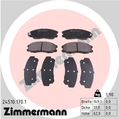 Brake Pad Set, disc brake (Front axle)  Art. 245101701