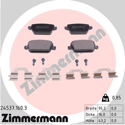 Brake Pad Set, disc brake (Rear axle)  Art. 245371603