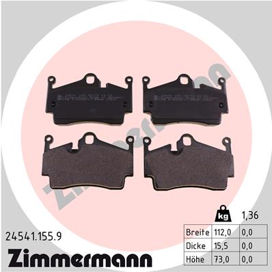 Brake Pad Set, disc brake (Rear axle)  Art. 245411559