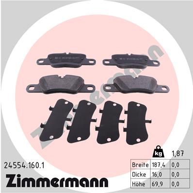 Brake Pad Set, disc brake (Rear axle)  Art. 245541601