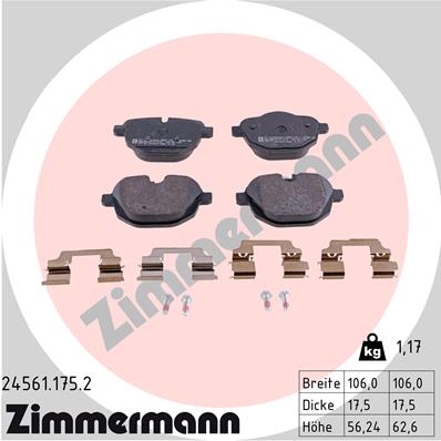 Brake Pad Set, disc brake (Rear axle)  Art. 245611752