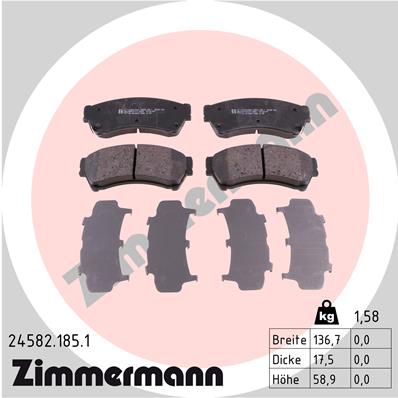 Brake Pad Set, disc brake (Front axle)  Art. 245821851