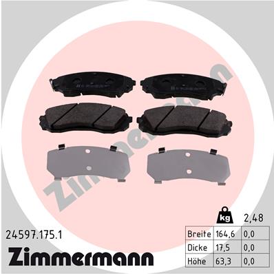 Brake Pad Set, disc brake (Front axle)  Art. 245971751