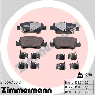 Brake Pad Set, disc brake (Rear axle)  Art. 246641602