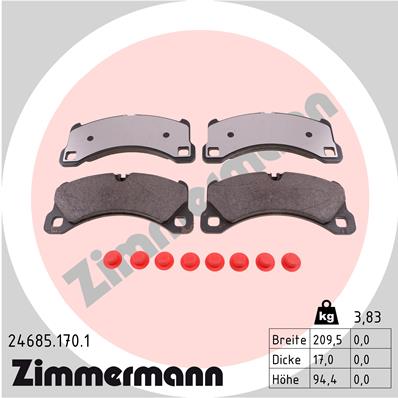 Brake Pad Set, disc brake (Front axle)  Art. 246851701