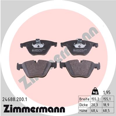 Brake Pad Set, disc brake (Front axle)  Art. 246882001