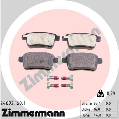 Brake Pad Set, disc brake (Rear axle)  Art. 246921601