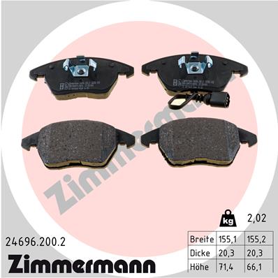 Brake Pad Set, disc brake (Front axle)  Art. 246962002