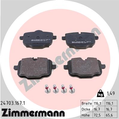 Brake Pad Set, disc brake (Rear axle)  Art. 247031671